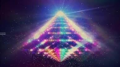动感复古金字塔闪烁彩灯特效背景视频视频的预览图